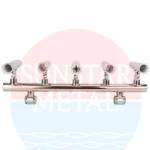 Adjustable 5-Tube Stainless Steel Fishing Rod Holder