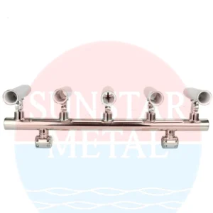 Adjustable 5-Tube Stainless Steel Fishing Rod Holder