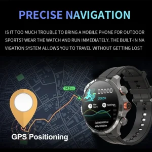 4G LTE Smartwatch for Men – Android/iOS, Full-Touch Fitness Watch