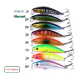 100pcs Minnow Lures Fishing Free Shipping Hard Minnow Fishing Lures