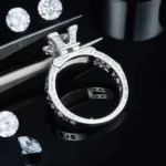 1ct Moissanite Ring – 925 Sterling Silver White Platinum Plated Women’s Wedding Band, Boho Chic Adjustable Fine Jewelry Gift