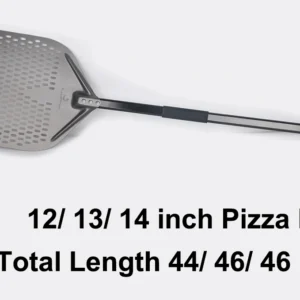 Long Handle 12/13/14 Inch Hard Coating Pizza Peel Perforated Pizza Shovel Aluminum Brick Oven Shovel Detachable Long Peel