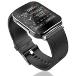 ECG PTT Heart Rate Blood Pressure Body Temperature Blood Oxygen 24 Hours Dynamic EP03 Smart Watch for Men Women