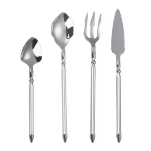 Aquaman High Quality Stainless Steel Flatware Set Classic Design Silver Spoon Fork for Home & Weddings Mirror Polished Metal