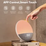 Wake up Light Sunrise Alarm Clock for Kids, Wireless Speaker Sound Machine with 15 White Noise, 3 Alarms, 5 Night Modes,