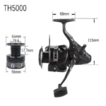 Topline Tackle Feeder Fishing Reel Carp Fishing Reel 14000 Metal Spool Method Spinning Carp Reel