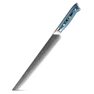 Amber Blue Pakkawood Handle Fillet Fish Japanese Sashimi Knife Yanagiba Knife Sushi Knife