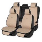 Breathable Universal Flax Fabric 9D Car Seat Cover 5 Seat Cover Set