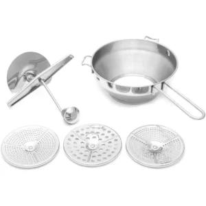 Food Mill Fruit Vegetable Shredder	Manual Grinder Tomato Sauce Applesauce Puree Mashed Potatoes Baby Food Vegetable Chopper