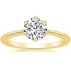 18k yellow gold 1ct moissanite ring