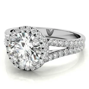 Fine Jewelry S925 Sliver 2ct 8.2mm Moissanite Diamond D  Moissanite Engagement Ring for Women