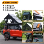 Camping Gear Comfortable Sleep Bed Tents Triangle Car Rooftop Tent Aluminum
