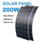 200W Flexible Solar Panel for Campervan Roof Shed 100W Photovoltaic Solar 12V Battery Charging Portable Green Energy Solution