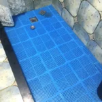 Pure PVC Soft Plastic Non-Slip Entrance Mats Interlocking Indoor Bath Tub Flooring Solid Vinyl Grid Shower Bath Tile Bathroom