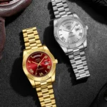 NIBOSI 2628 Popular Man Quartz Watch Exclusive Steel Strap Luminous Waterproofing Calendar Concise Casual Hand Watch