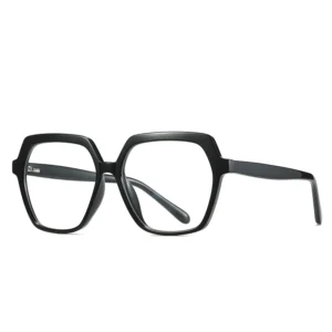 Big Frame Vintage Myopia Eyeglass Frames New Transparent Brown Flat Lens Eyewear Computer TR90 Women Blue Light Blocking Glasses
