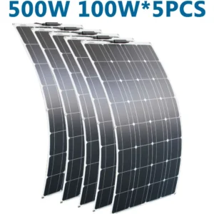 200W Flexible Solar Panel for Campervan Roof Shed 100W Photovoltaic Solar 12V Battery Charging Portable Green Energy Solution