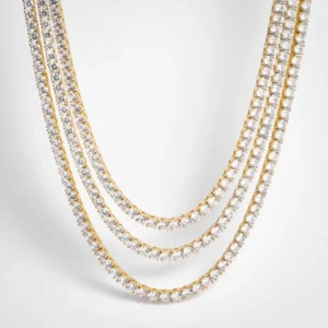 Hip Hop Jewelry 3mm-6mm Mens/women Cubic Zirconia 4mm Diamond CZ Tennis Bracelet Gold Tennis Chains Necklace Iced Out