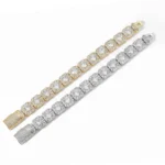 Hip Hop 13mm Micro Paved Cubic Zircon Tennis Chain Bracelet & Bangle Men Women Iced Out CZ Diamond Chain
