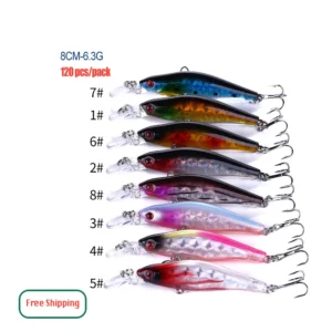 100pcs Minnow Lures Fishing Free Shipping Hard Minnow Fishing Lures