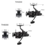 Topline Tackle Feeder Fishing Reel Carp Fishing Reel 14000 Metal Spool Method Spinning Carp Reel