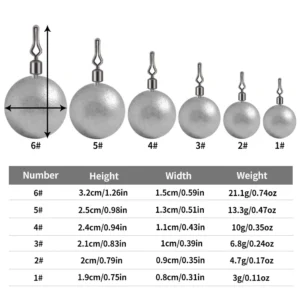 20G 10G 7G 5G Round Ball Lead Sinkers Lead Drop Weights for Fishing Lead Fishing Weight