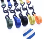 1 Inch Polyester Cargo Lashing Belt With S Hook Ratchet Tie Down Strap for Car Emergency Towing