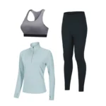 Fitness Wear Women Gym Workout Clothing Breathable Sport Tops Yoga Bra and Leggings 3 Pieces Set