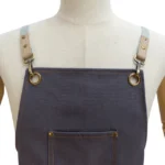 Grey Style Barista Cotton Canvas Wear Resistant Washable Tool Apron