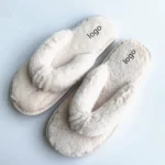 Factory Winter Wholesale slippers Non-slip Fluffy Furry Fur Slide Faux Womens Ladies Fur Flip Flops
