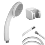 White Plastic Hand Shower for Apartment Bathroom Faucet Accessory Secure Hold Toilet Tap