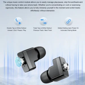 New Innovations1.53 Inch IPS True Color Screen 2 in 1 Wireless Earphone Support Sedentary Reminder  GT95 Smart Watch