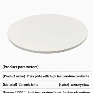 Pizza Plate High Temperature Pizza Stone Iolite Baking Plate Baking Slate Round 13 Inch Pizza Plate
