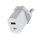 UK Plug QC 3.0 Dual Cargadores Carregador PD 20W Charger USB-C Power Adapter Mobile Phone Wall Type C Fast Travel Charger