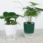 Self-Absorbent Flower Pot Self Watering Plastic Planter Wicking Pots Modern Decorative Planter Pot