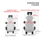 Bike Phone Holder Motorcycle Screw M6 Ball Joint Phone Accessories Holder Rearview Mirror Adjustable Mobile Phone Stand for Ram