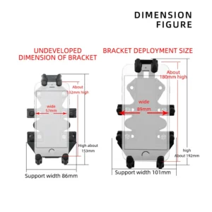 Bike Phone Holder Motorcycle Screw M6 Ball Joint Phone Accessories Holder Rearview Mirror Adjustable Mobile Phone Stand for Ram
