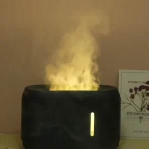 Flame Electric Ultrasonic Aroma Diffuser 1-Year Warranty Essential Oil Humidifier for Home and Office Plastic Material