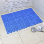 100% PVC Non-Slip Drainage Door Mat with Solid Pattern Vinyl Grid for Swimming Pools Bathroom Washroom Floor Grid Door Mat