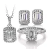 emerald moissanite jewelry set