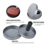 Non Stick Metal Burger Press Hamburger Patty Maker Molding Machine Plastic Handle Hamburger Bread Molds