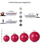 Import 75cm Pilates Bouncy Accessories Fitness Yoga Pvc Gym Exercise SOFT Toning Balls