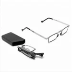 Men Women Fashion Retro Ultra Light Titanium Material Screwless Foldable Anti-Blue Reading Glasses