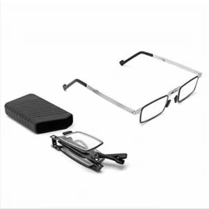 Ultra Light Titanium Reading Glasses, Foldable Screwless, Anti Blue Light