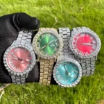 Hip Hop Full Iced Out Rhinestone Watch Luxury Wrist Watch Quartz Watch for Women Man Rapper