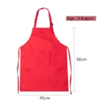 Kids Apron and Chef Hat Set, Boys Girls Adjustable Polyester Child Aprons with 2 Pockets for Kitchen Cooking