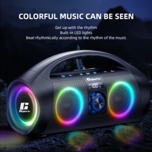 Karaoke Wireless Speaker with Mic 120W Built-in Breathing Light  IPX7 Waterproof Loud Stereo Portable Deep Bass for Outdoor
