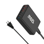 EU/AU/UK/US QC3.0 Desktop for iPhone 15 for Xiaomi Multifunction Chargers Wall Charger 120W GaN Charger 6 Ports USB Type C PD