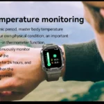 1.85 HD Large Screen Outdoor Design IP68 Waterproof Mud Proof Body Temperature Monitor High Quality Smart Watch MK66