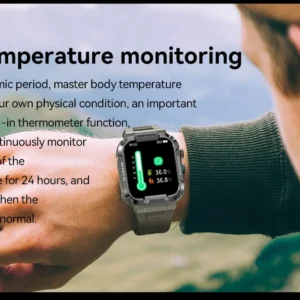 VALDUS1.85 HD Large Screen Body Temperature Monitor Smart Watch MK66